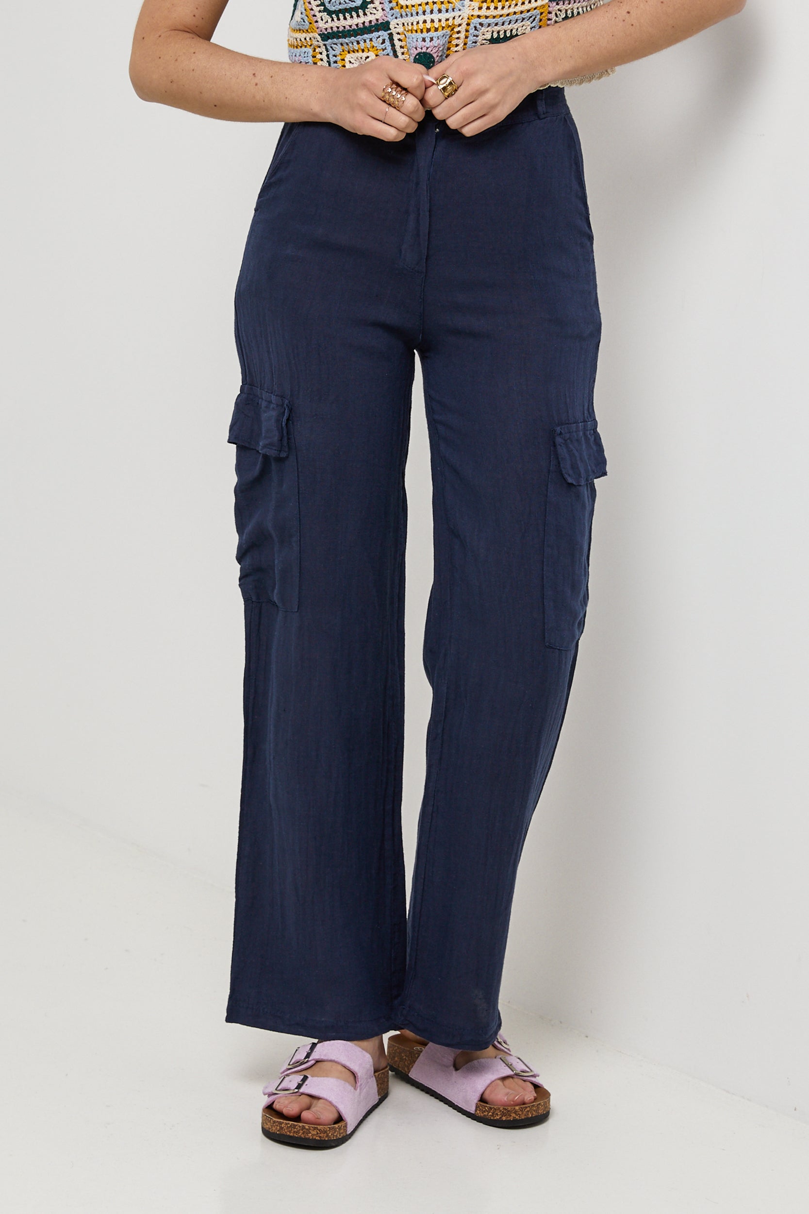 Trousers - Navy - Women