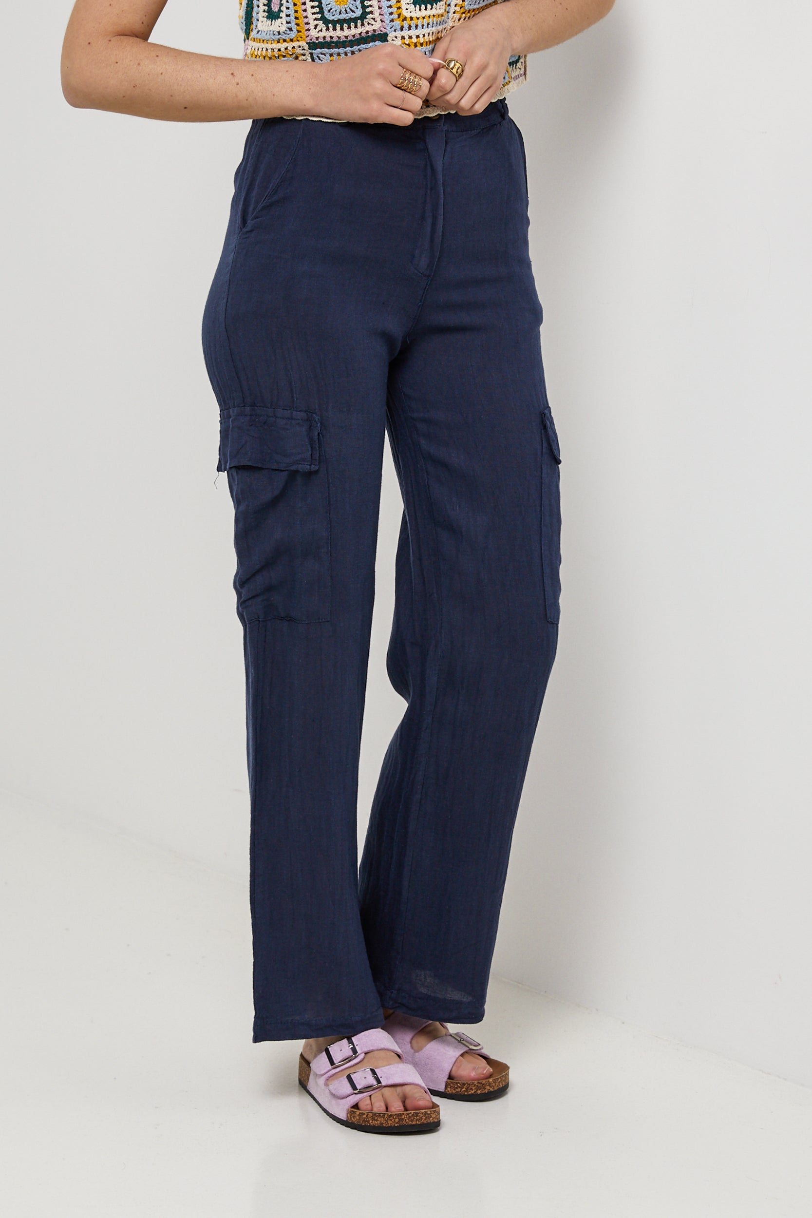 Trousers - Navy - Women