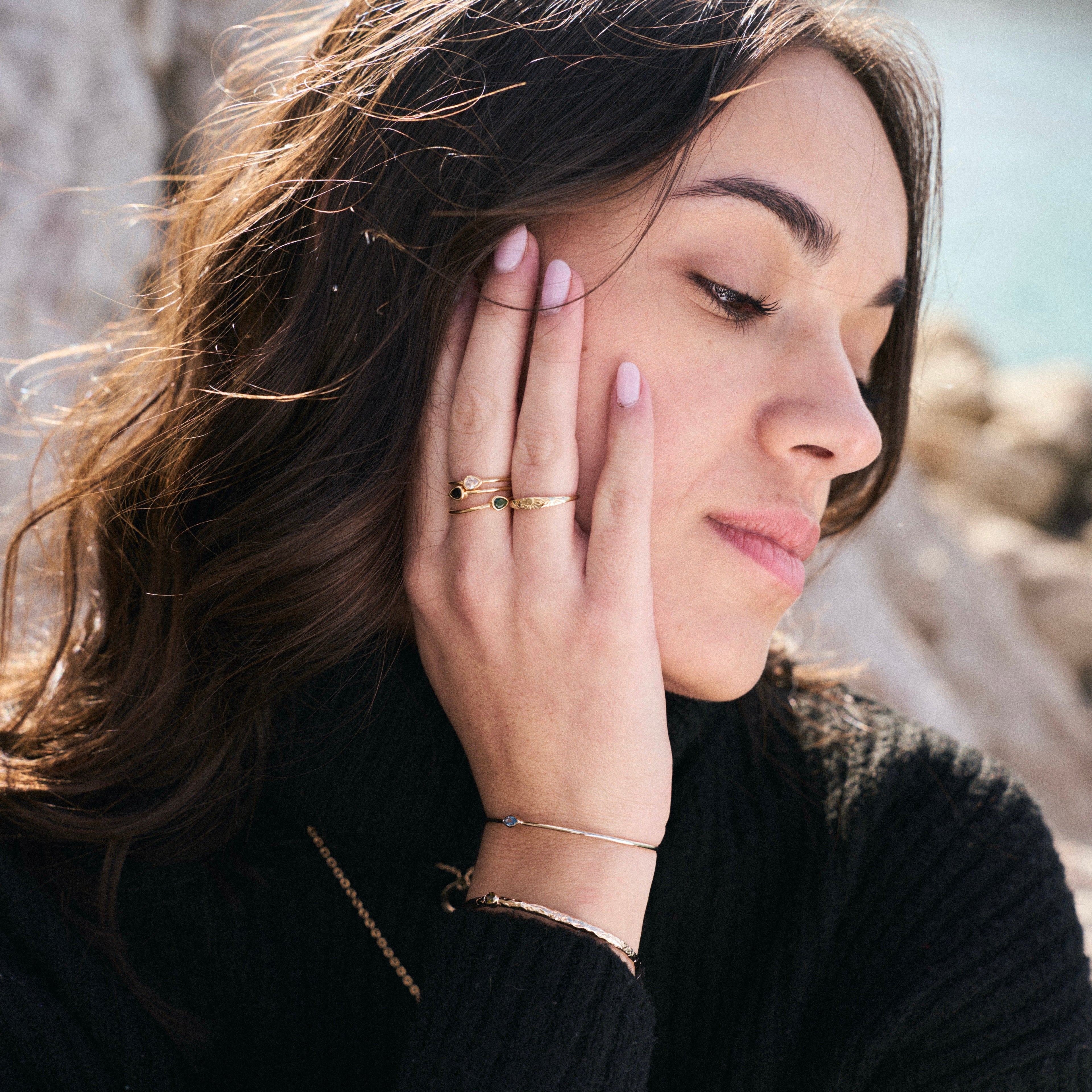 Green Drop Ring