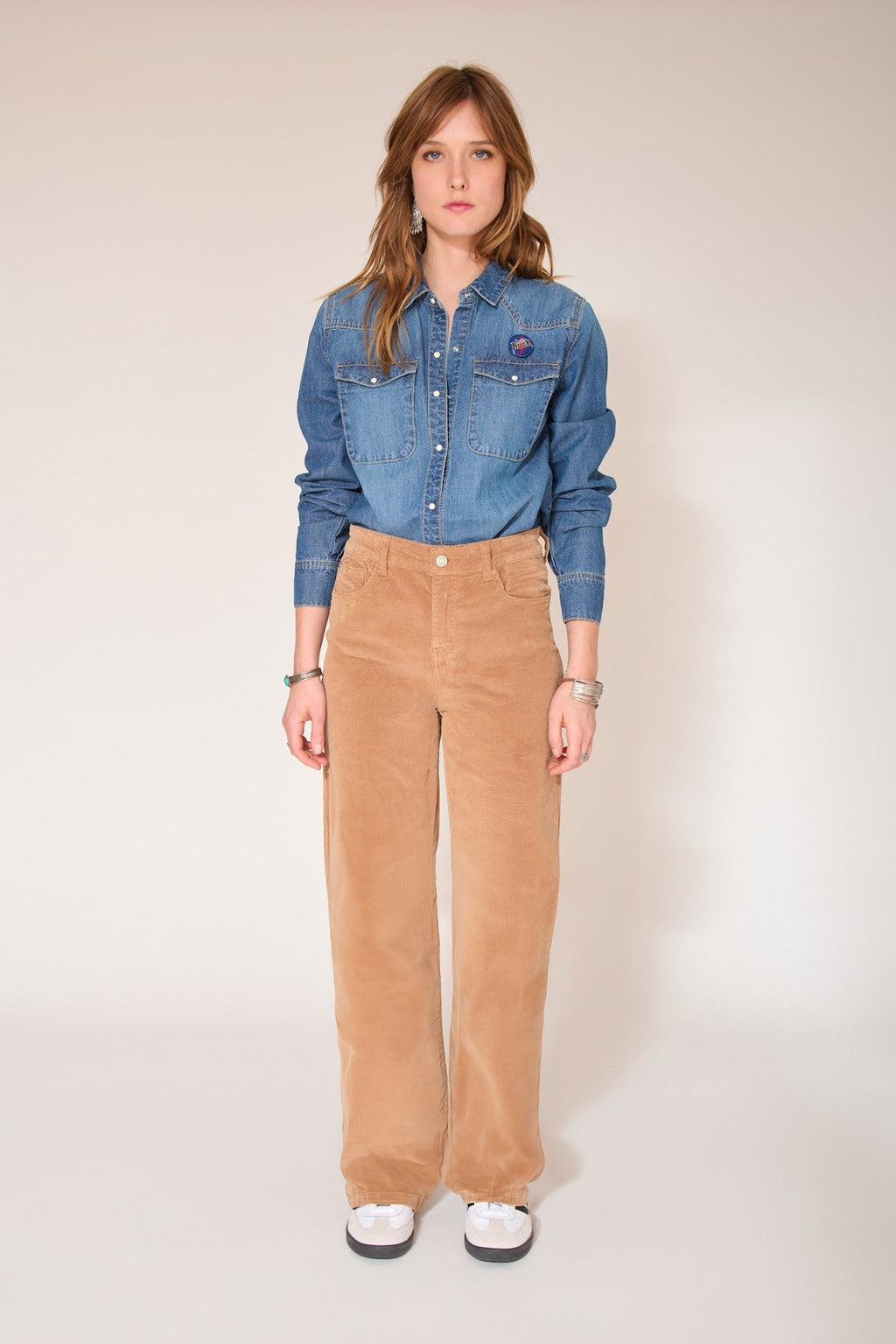 Perrine Soft Corduroy Trousers - Ocean