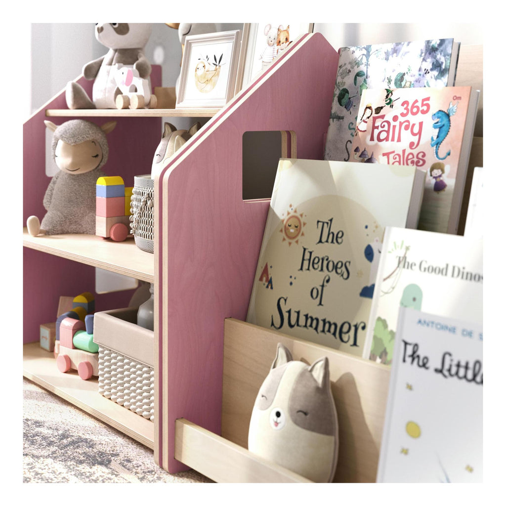 Children's Bookcase – Light Blue & Pink