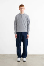 Wool Polo Grey Melange