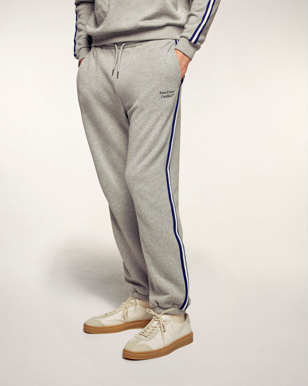 Wide Joggers With Bands And Embroidery