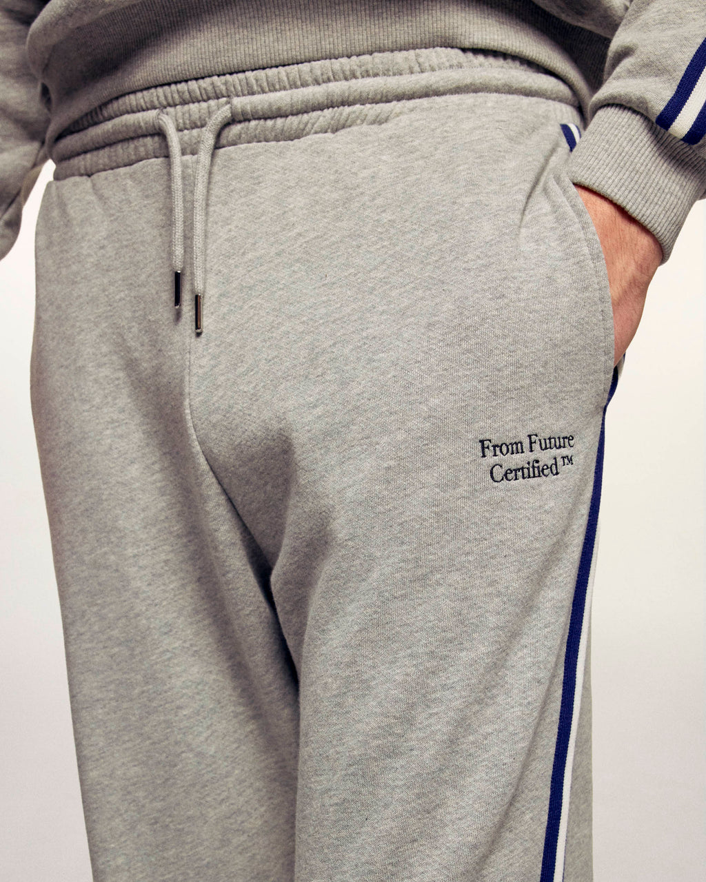 Wide Joggers With Bands And Embroidery