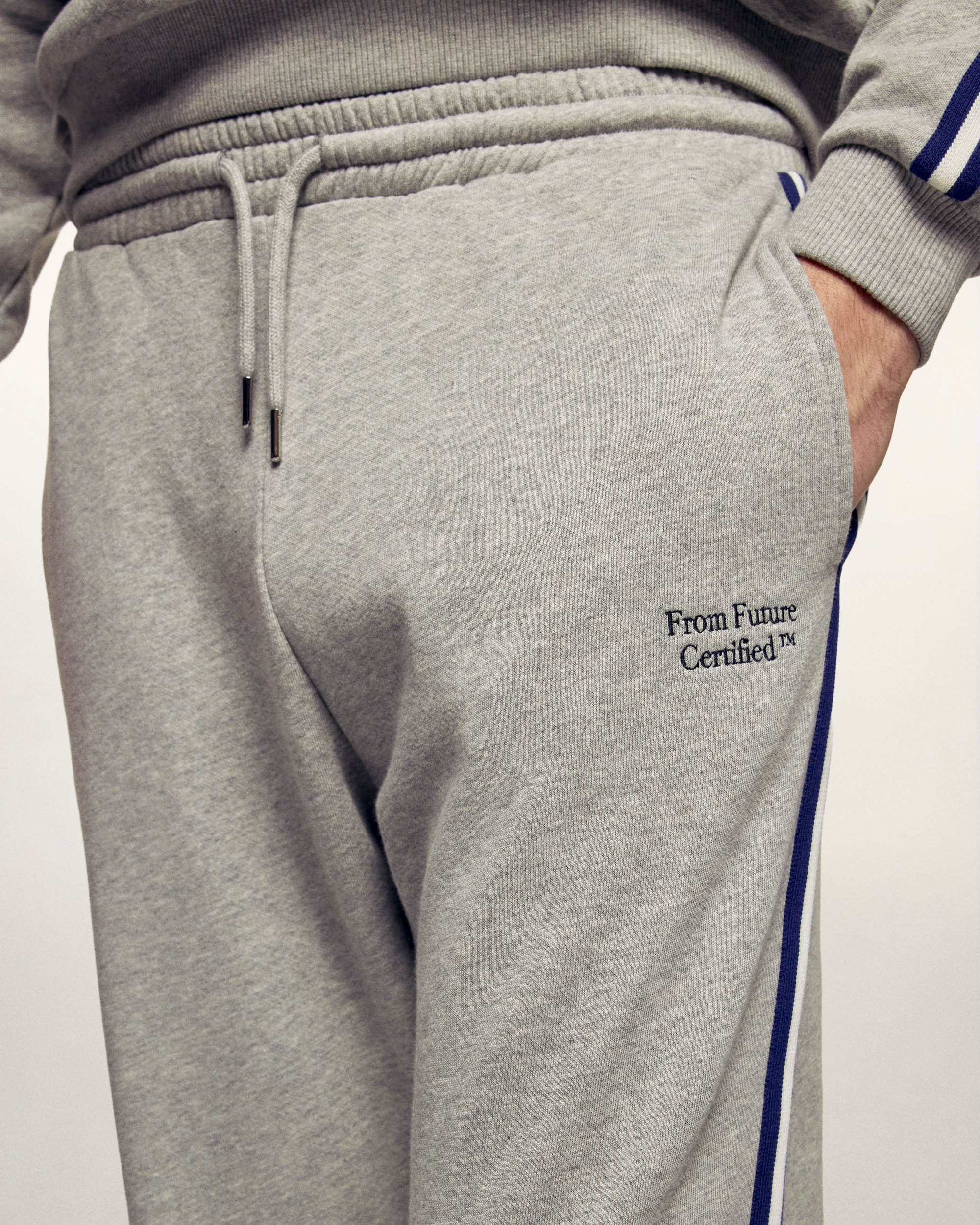 Wide Joggers With Bands And Embroidery