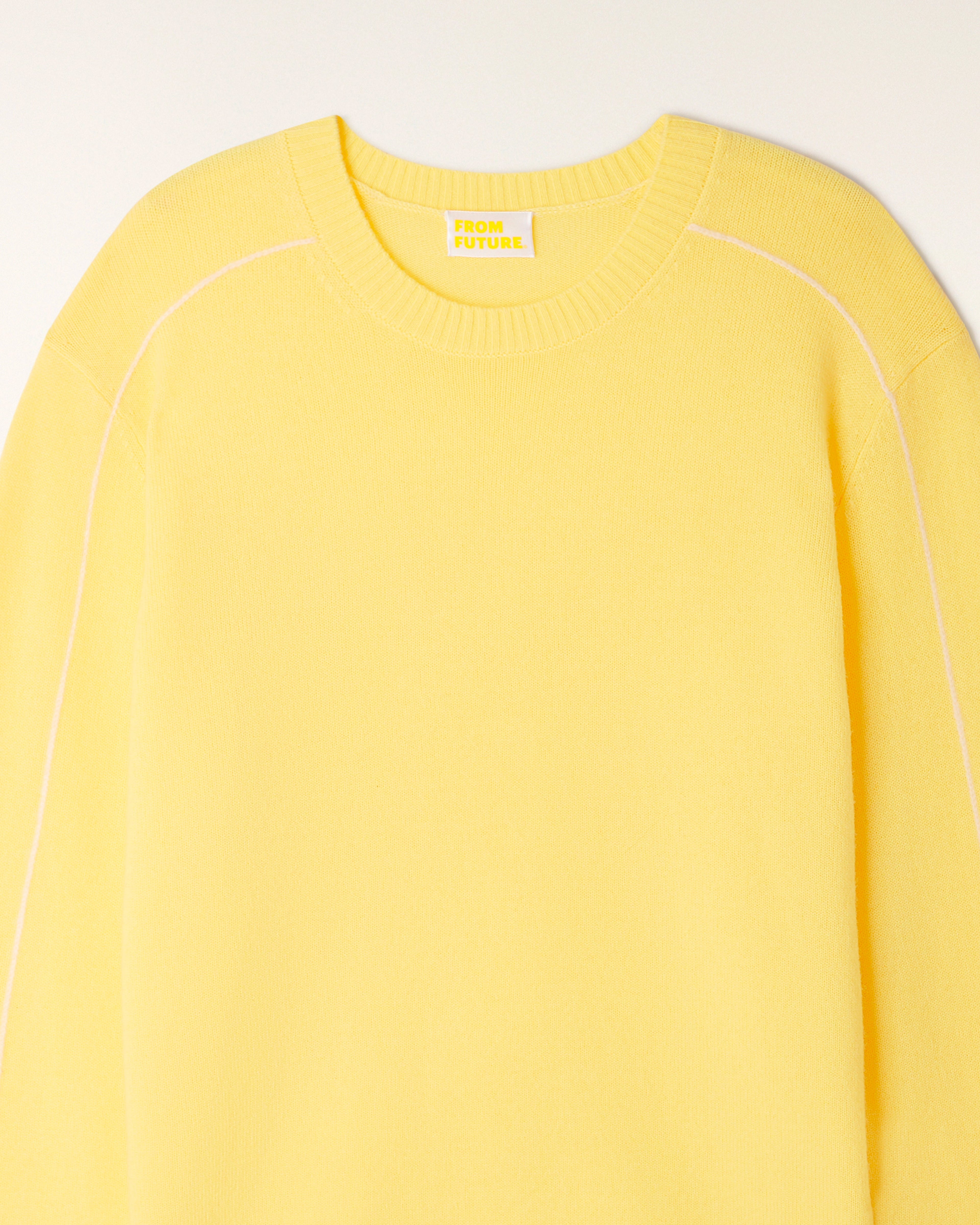 Round Neck Sweater with Contrasting Trims