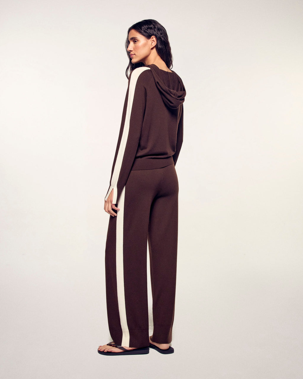 Joggers con banda ancha - Chocolate