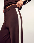 Joggers con banda ancha - Chocolate