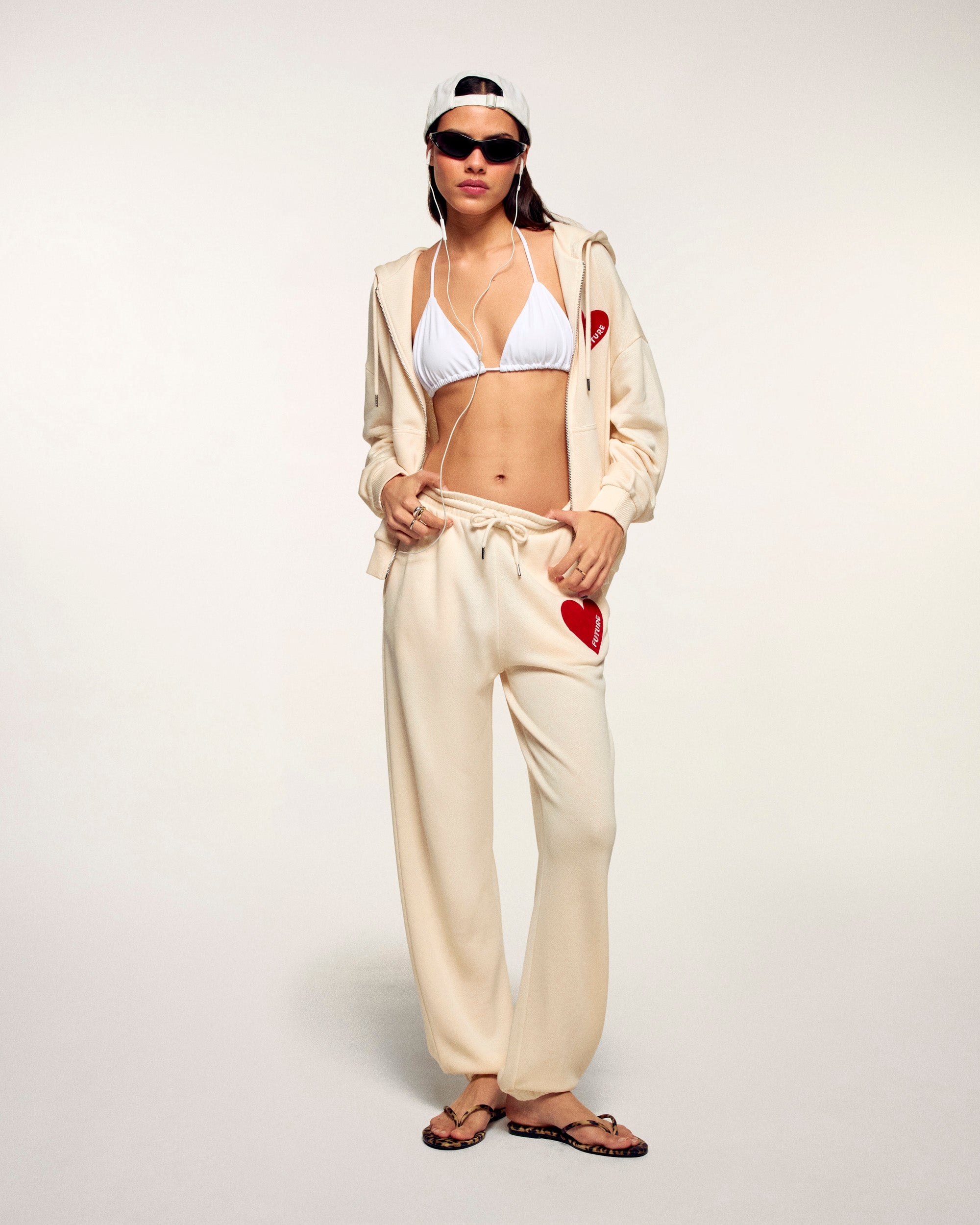 Jogging Droit Coeur "Future" - Sable