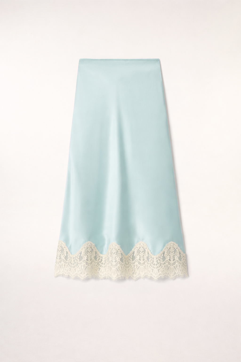 Falda Midi De Encaje - Azul Atardecer