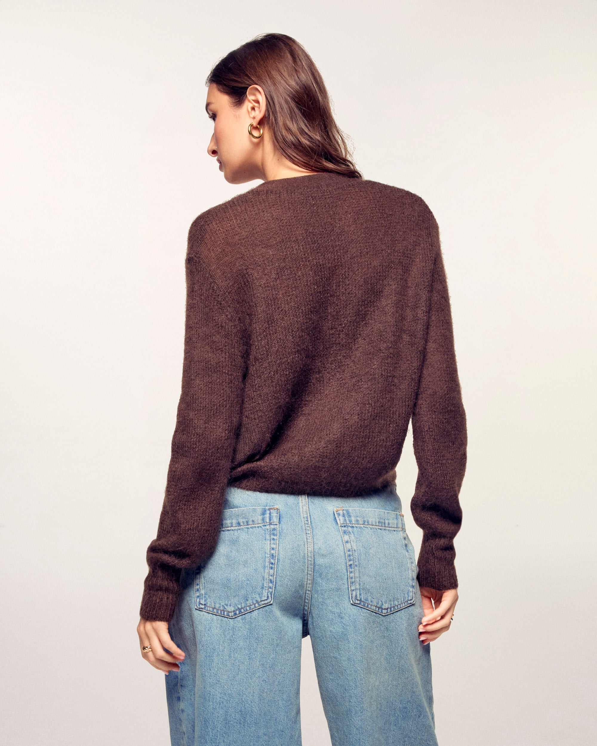 Pull Cardigan En Mohair