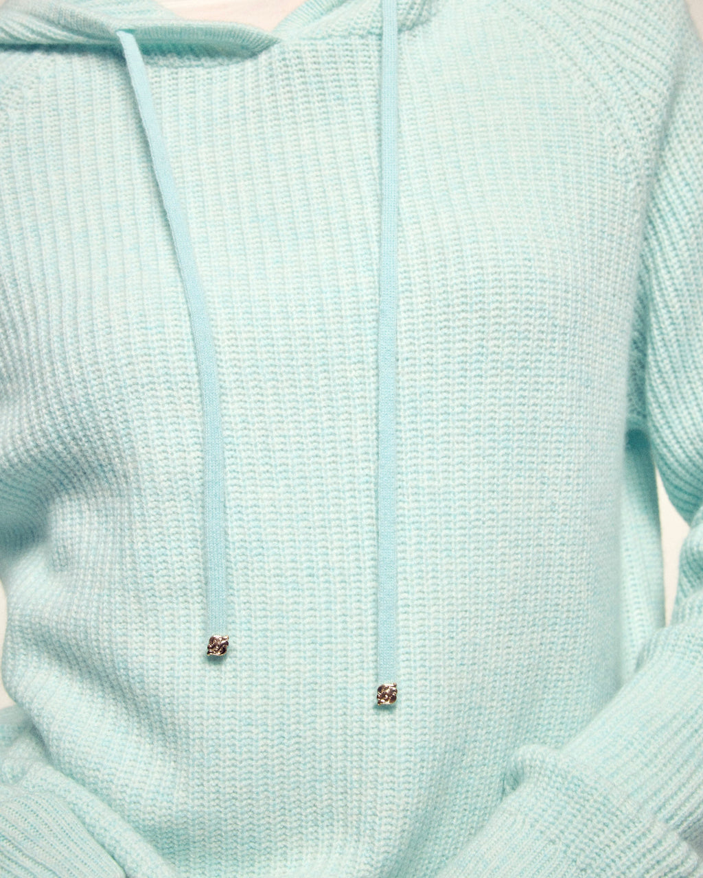 Gold Jeweled Cord Hoodie Sweater