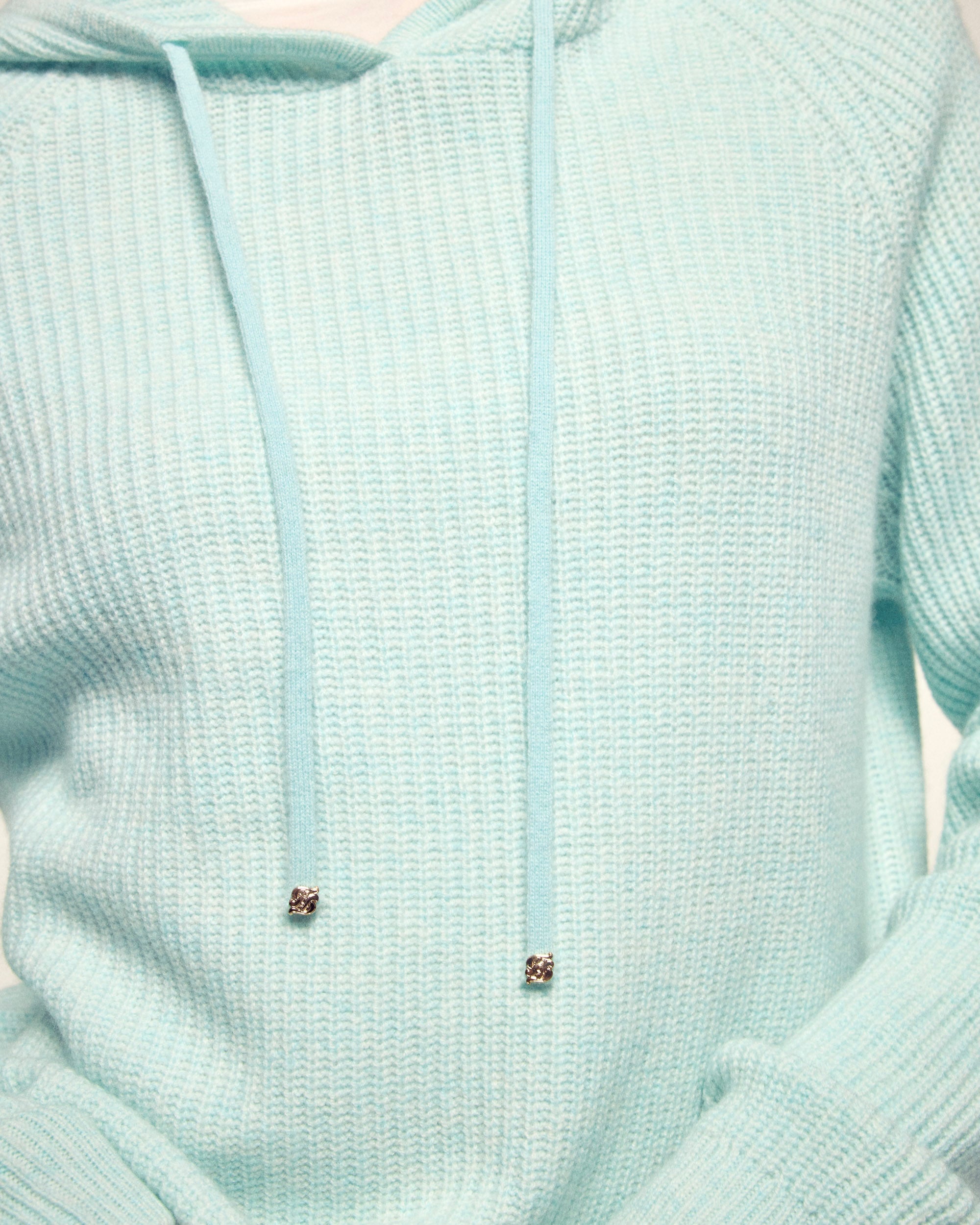 Gold Jeweled Cord Hoodie Sweater