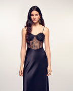 Long Dress Straps Top Lace