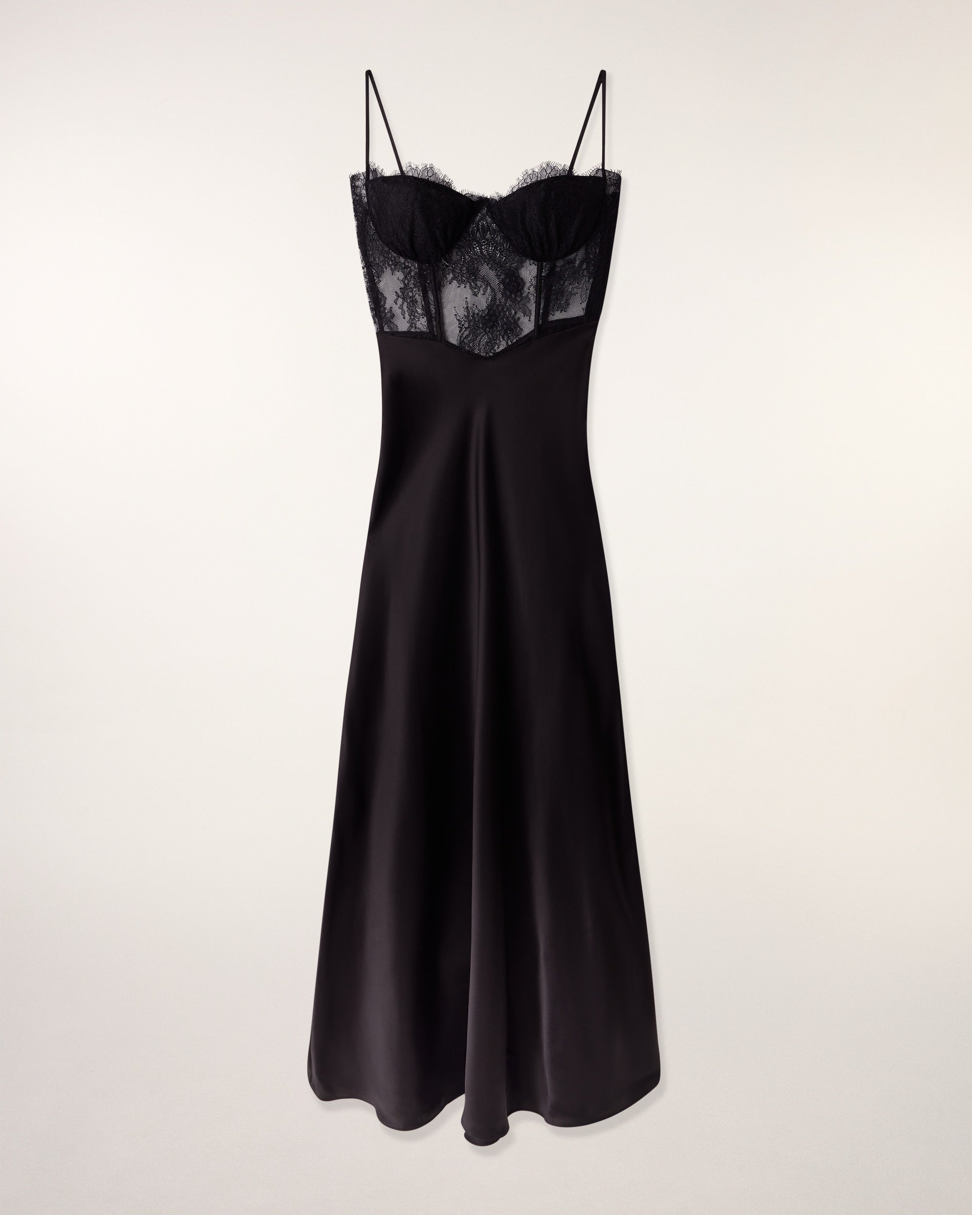 Long Dress Straps Top Lace