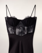 Long Dress Straps Top Lace