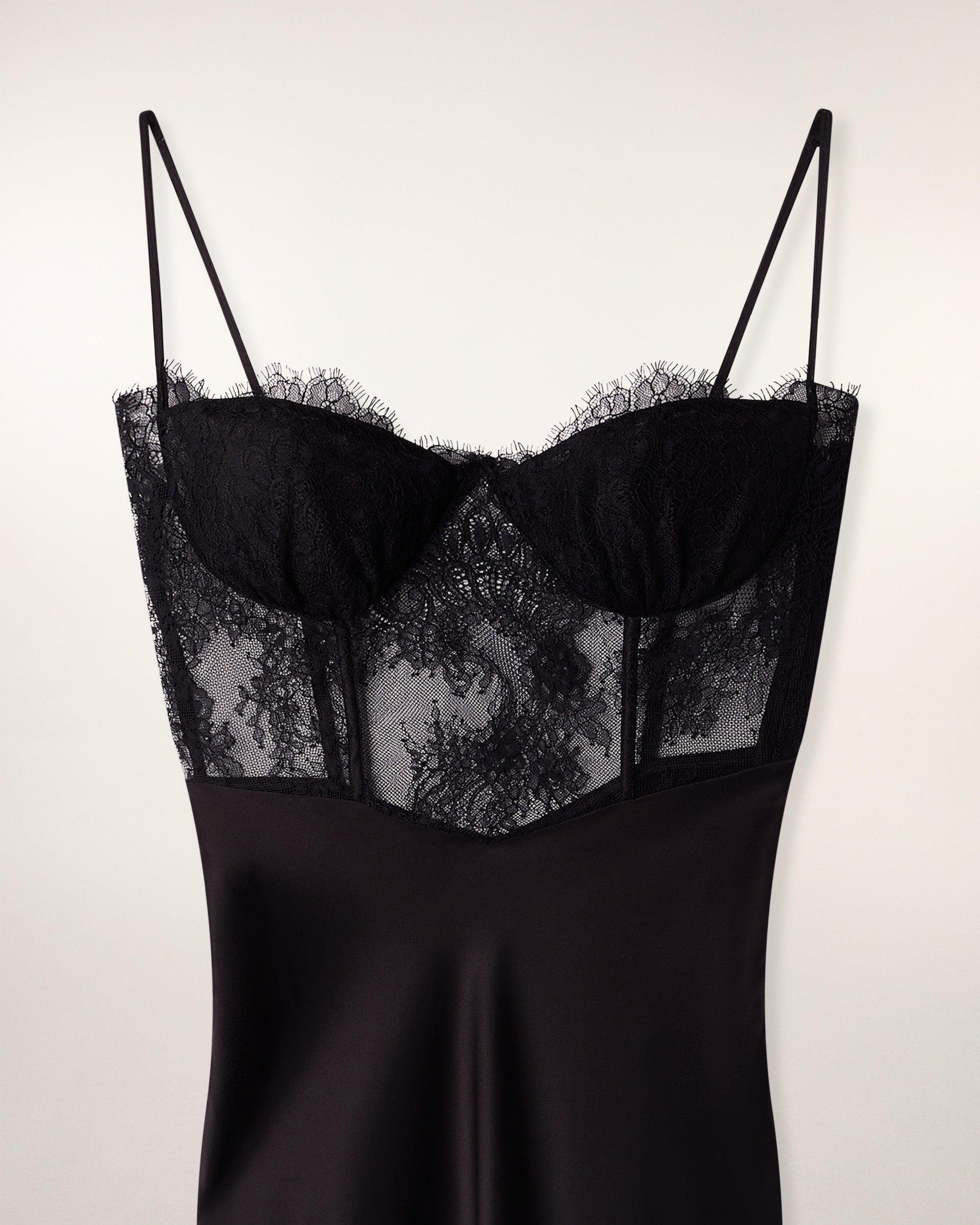 Long Dress Straps Top Lace