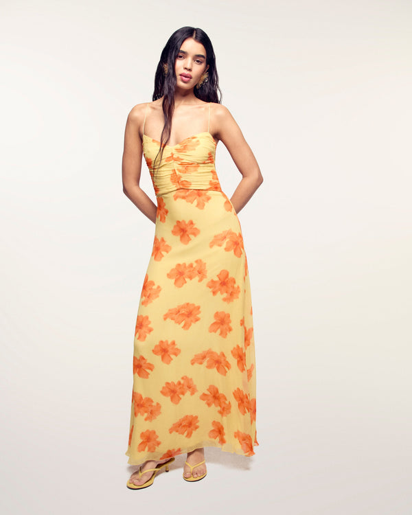 Vestido largo con tirantes