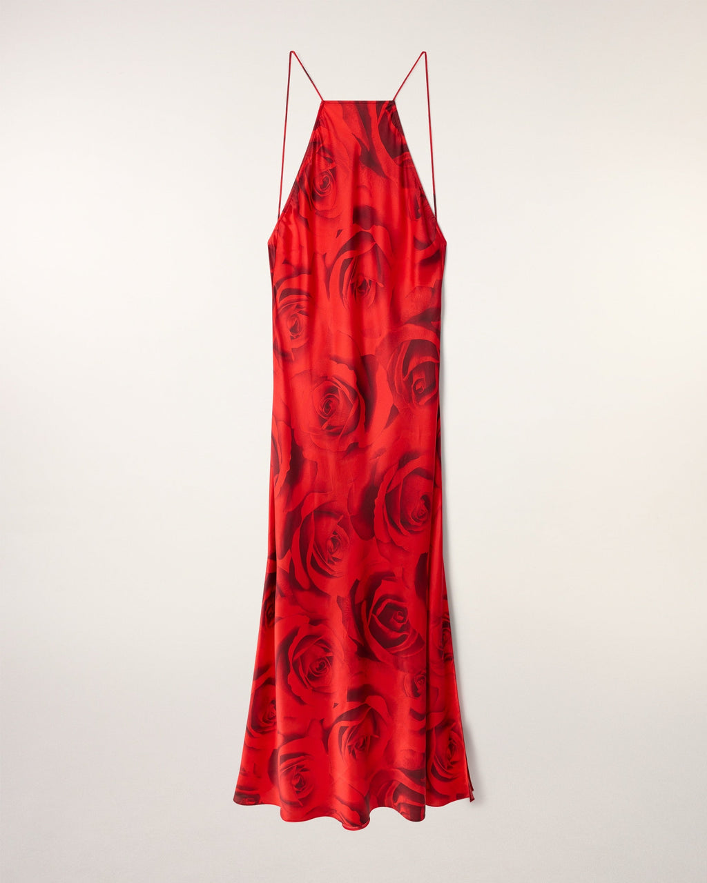 Vestido largo con tirantes sin espalda
