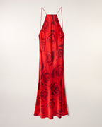 Vestido largo con tirantes sin espalda