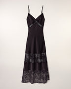 Long Dress with Straps and Lace Cutouts