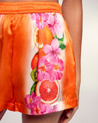 Shorts con estampado de friso