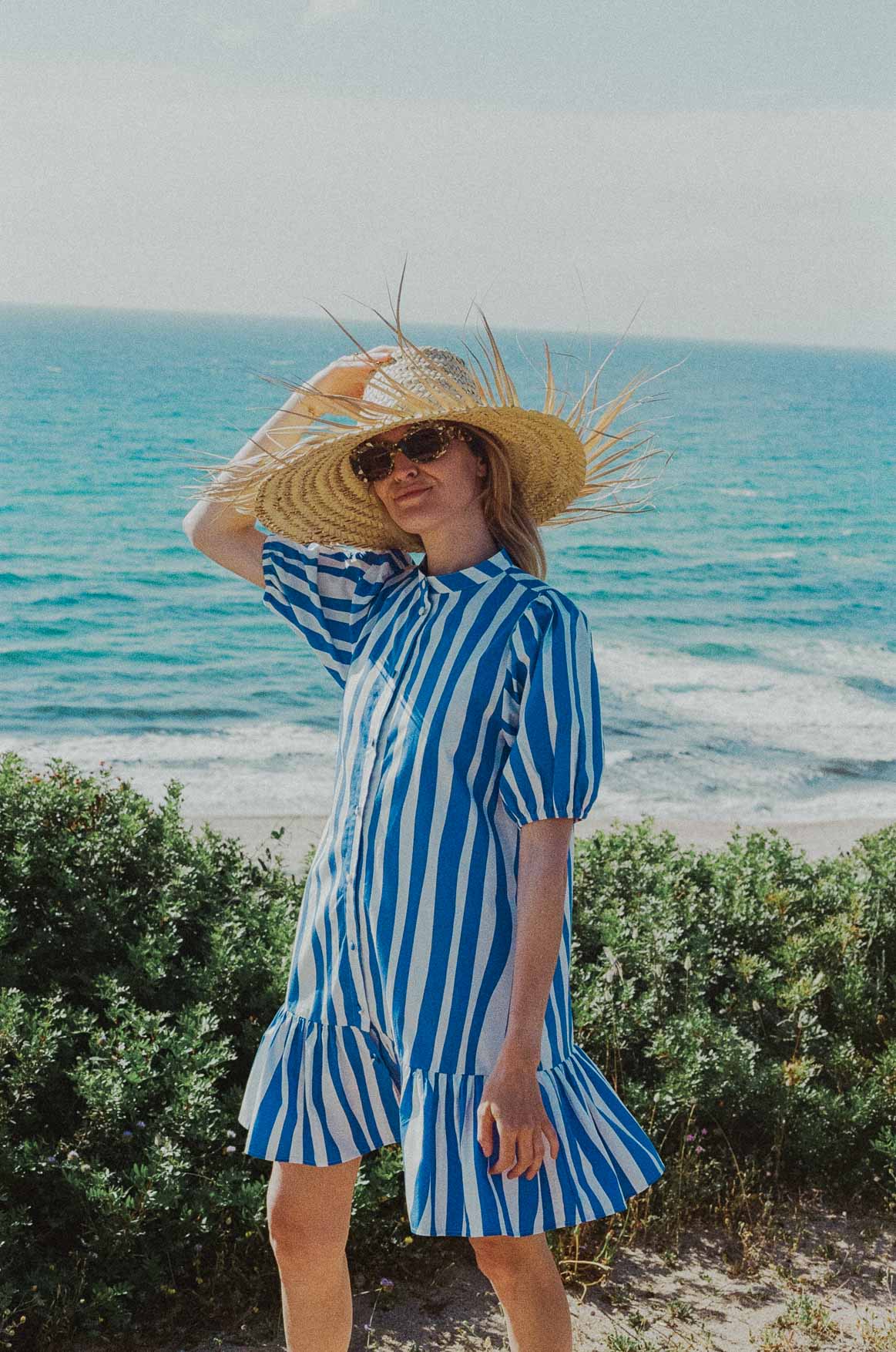 Vestido Líneas Azul Clementina