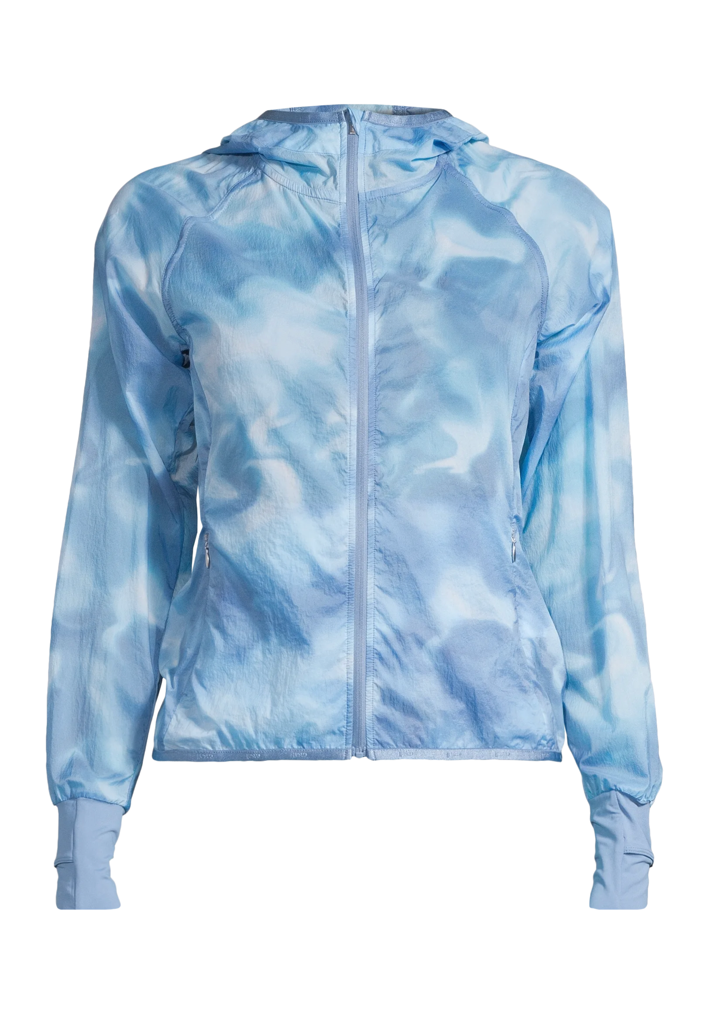 Breeze Printed Running Jacket - Breeze Blue Shadow