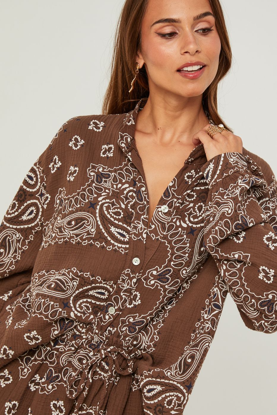 Ensemble Chemise Et Short - Choco