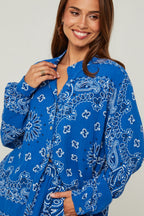 Ensemble Chemise Et Short - Indigo