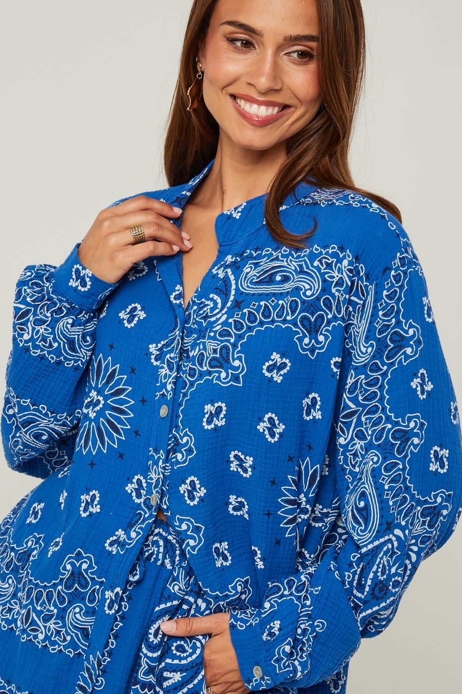 Ensemble Chemise Et Short - Indigo