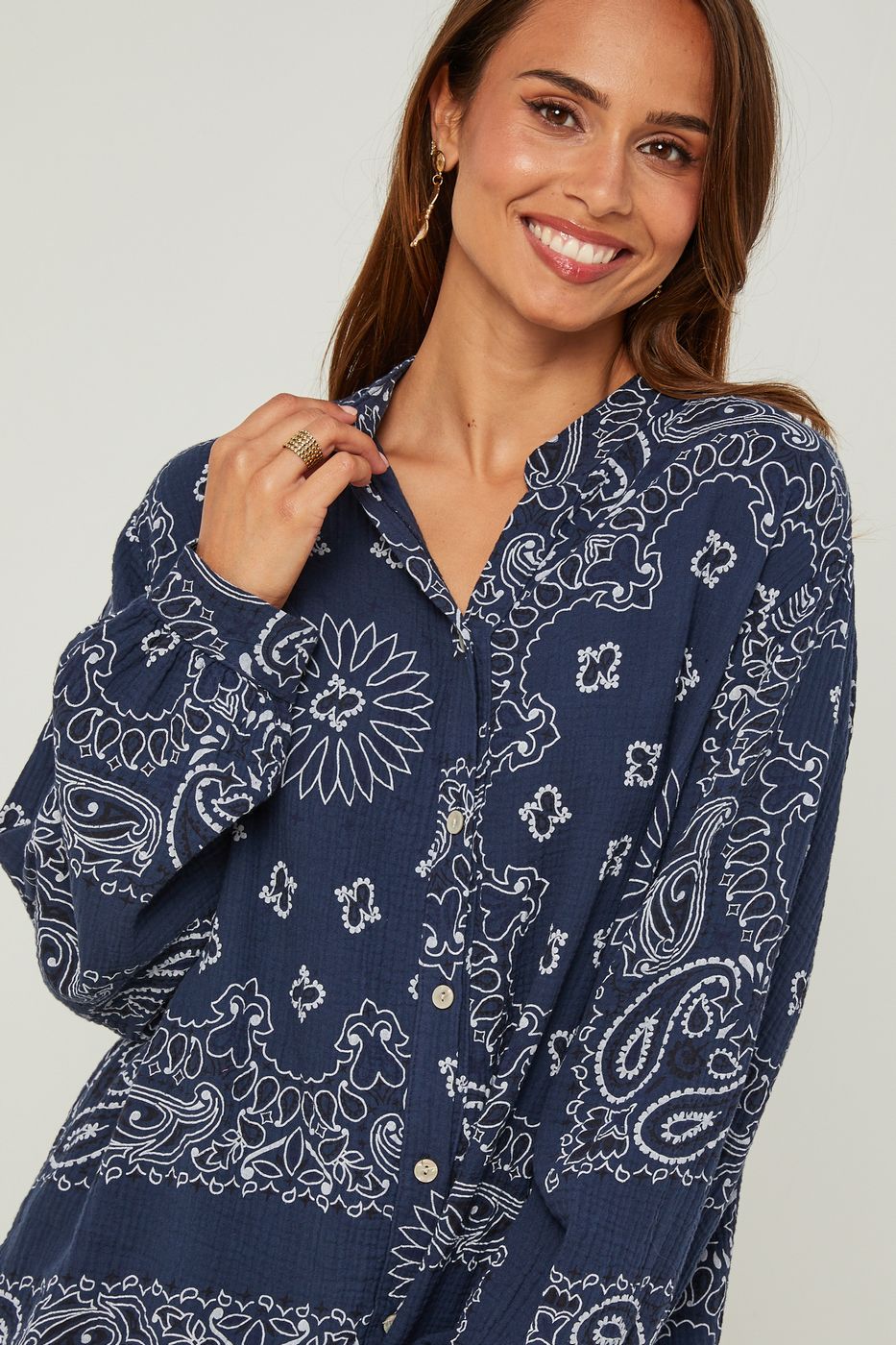 Conjunto de camisa y pantalones cortos - Azul marino