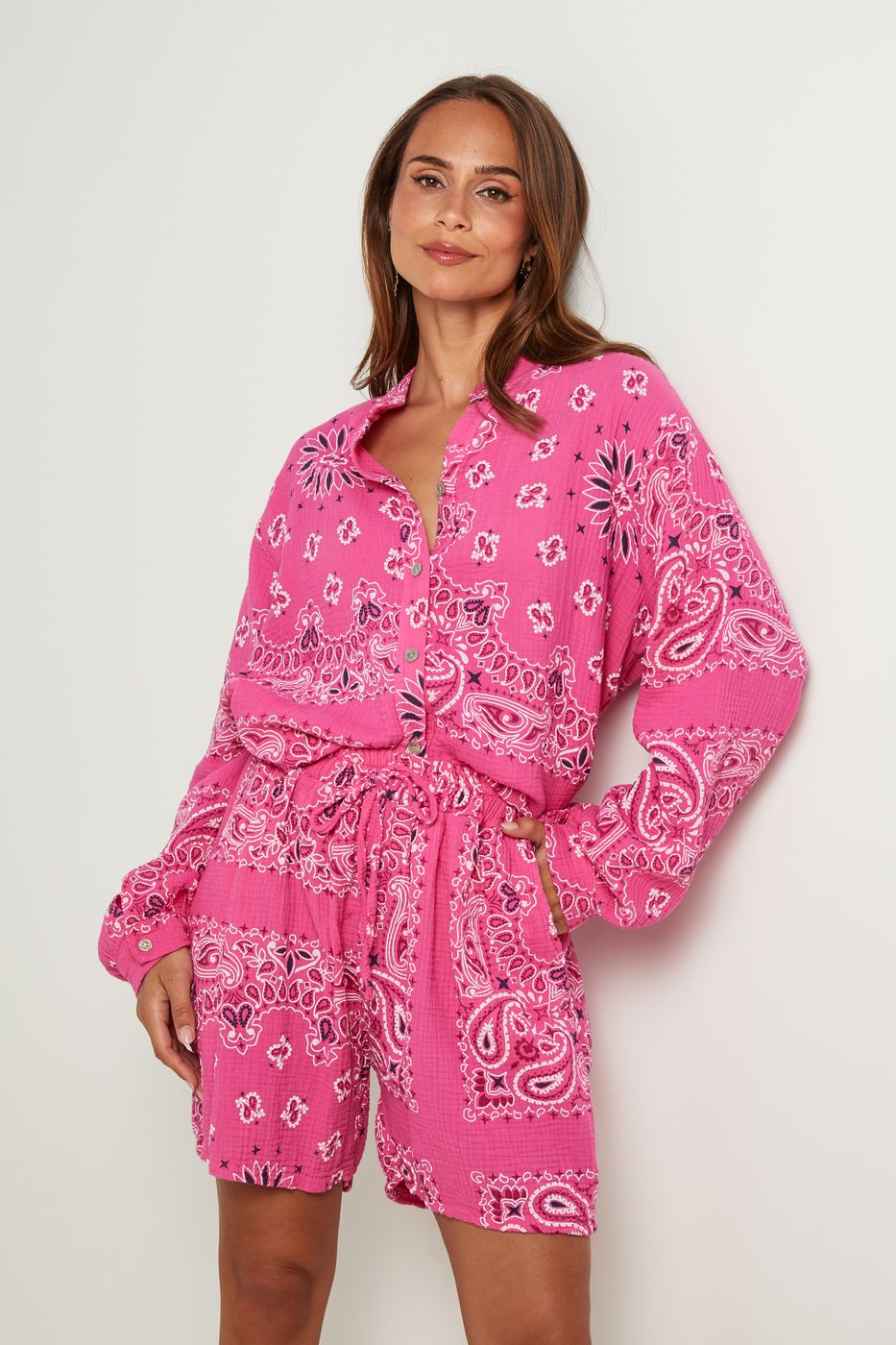 Ensemble Chemise Et Short - Rose