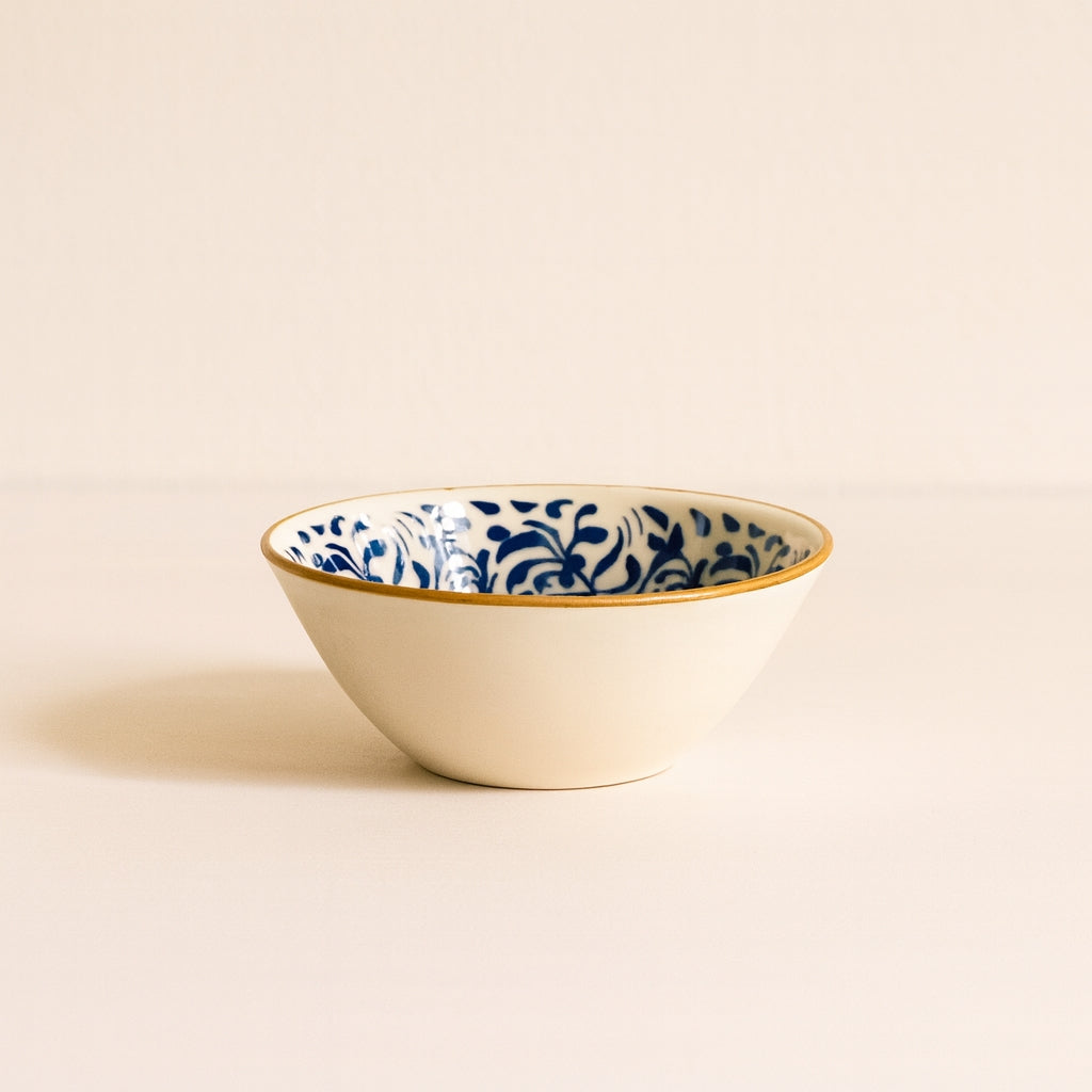 Héraclée - Lot De 6 Coupelles - 16Cm - Grès - Décor Bleu