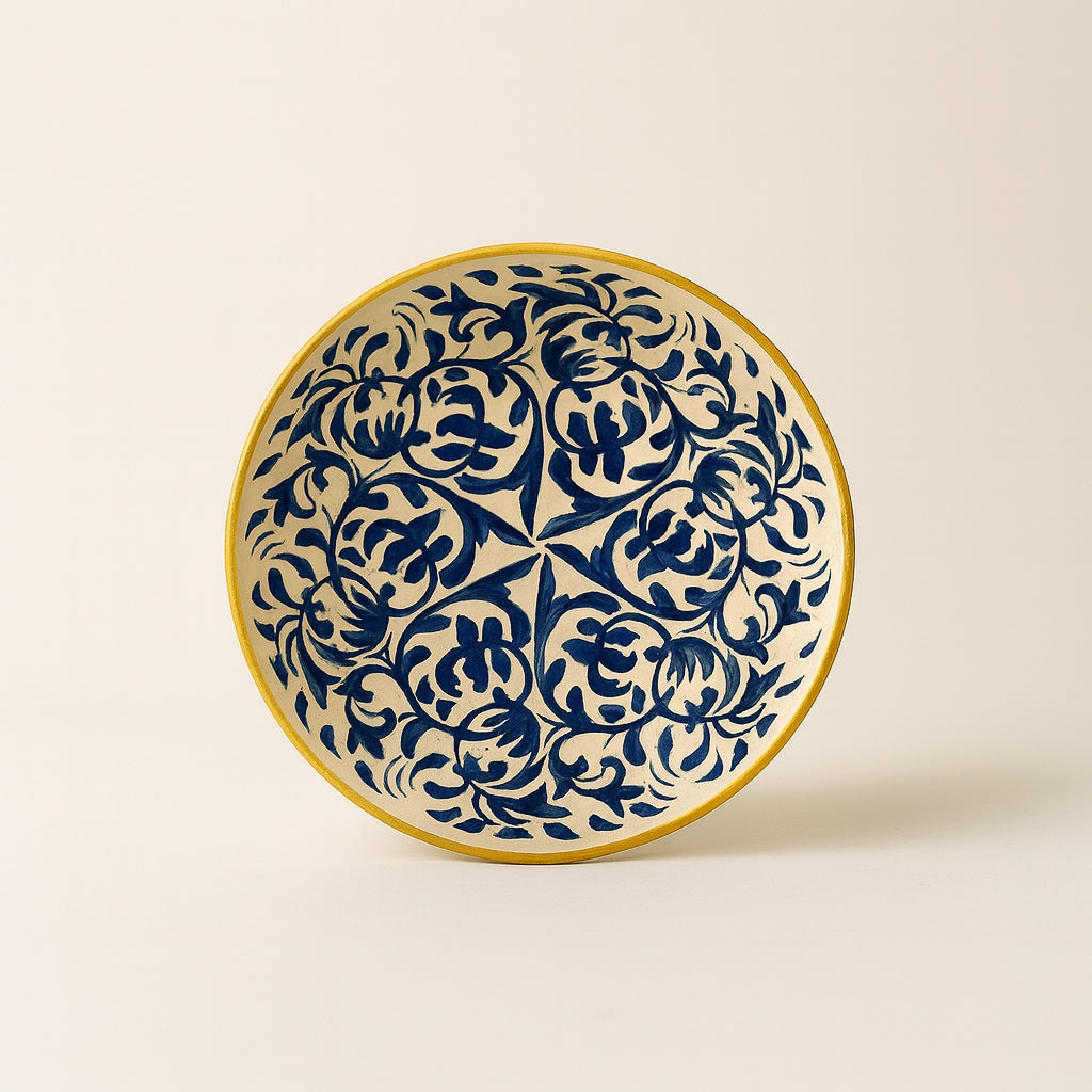 Héraclée - Lot De 6 Coupelles - 16Cm - Grès - Décor Bleu
