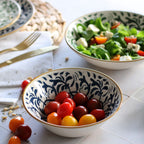 Héraclée - Lot De 6 Assiettes Creuses - 20Cm - Grès - Décor Vert