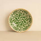 Héraclée - Lot De 6 Assiettes Creuses - 20Cm - Grès - Décor Vert