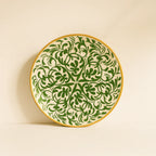 Héraclée – 6er-Set Dessertteller – 19 cm – Steinzeug – Grünes Dekor