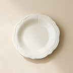 Charlotte - Lot De 6 Assiettes Creuses - 22Cm - Grès - Blanc