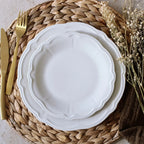 Charlotte - Lot De 6 Assiettes À Dessert - 20Cm - Grès - Blanc
