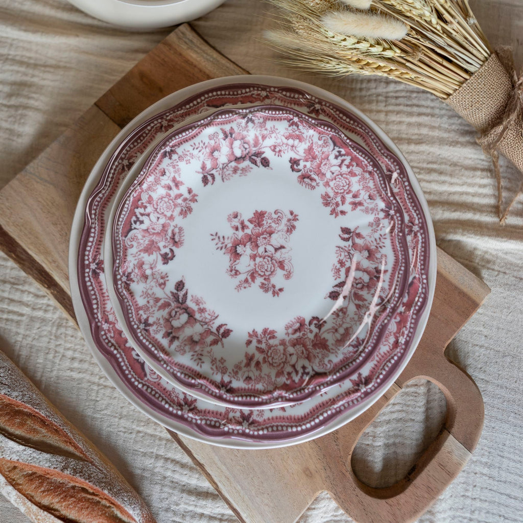 Faustine - Sæt Med 6 Flade Tallerkener - 26 cm - Porcelæn