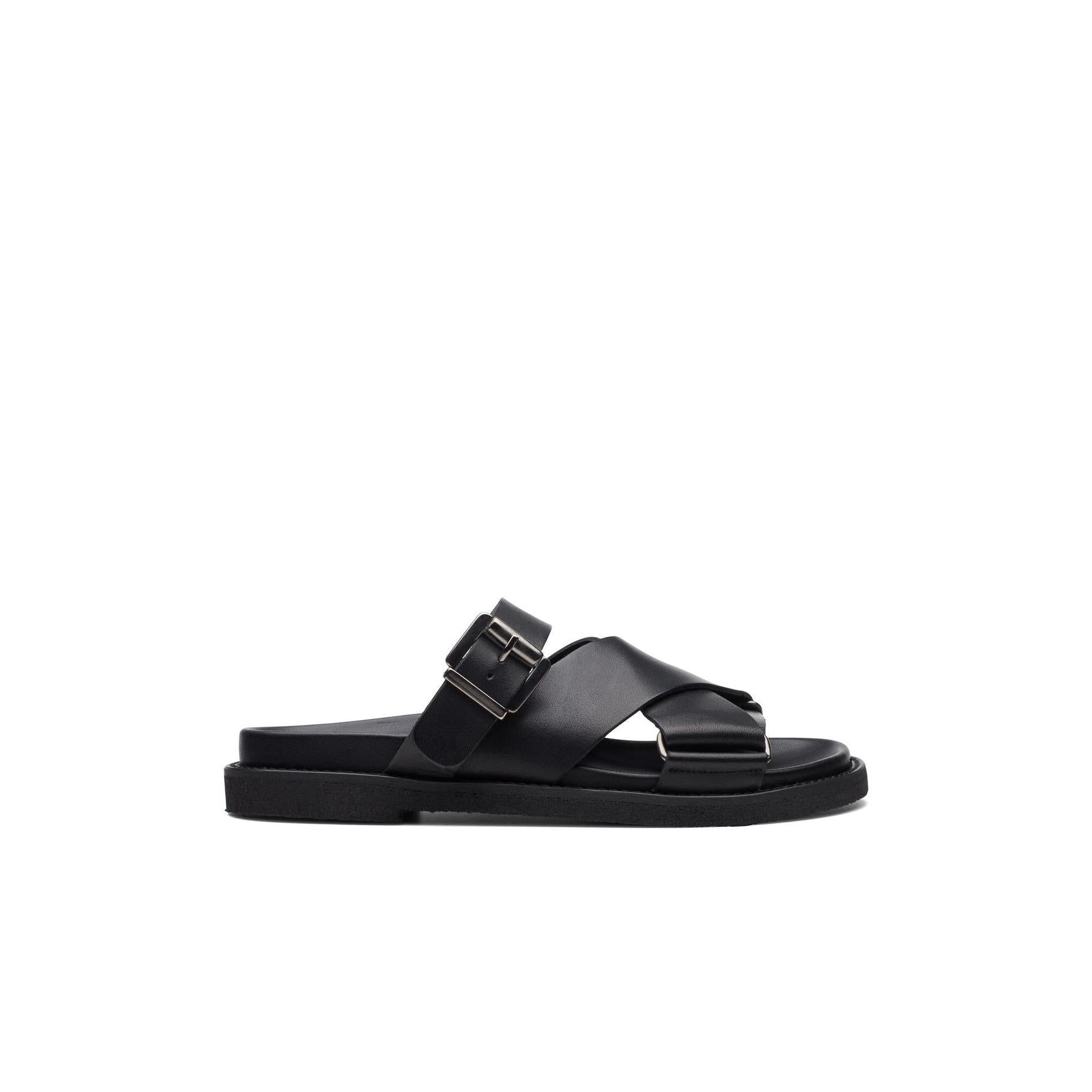 Desert Cross - Black Leather - Femme