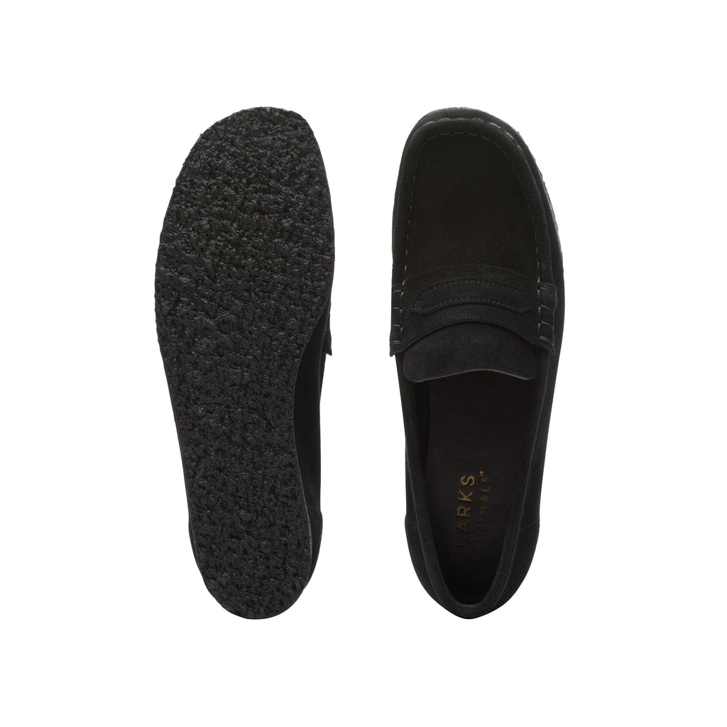 Wallabee Loafer - Black Suede - Mujer