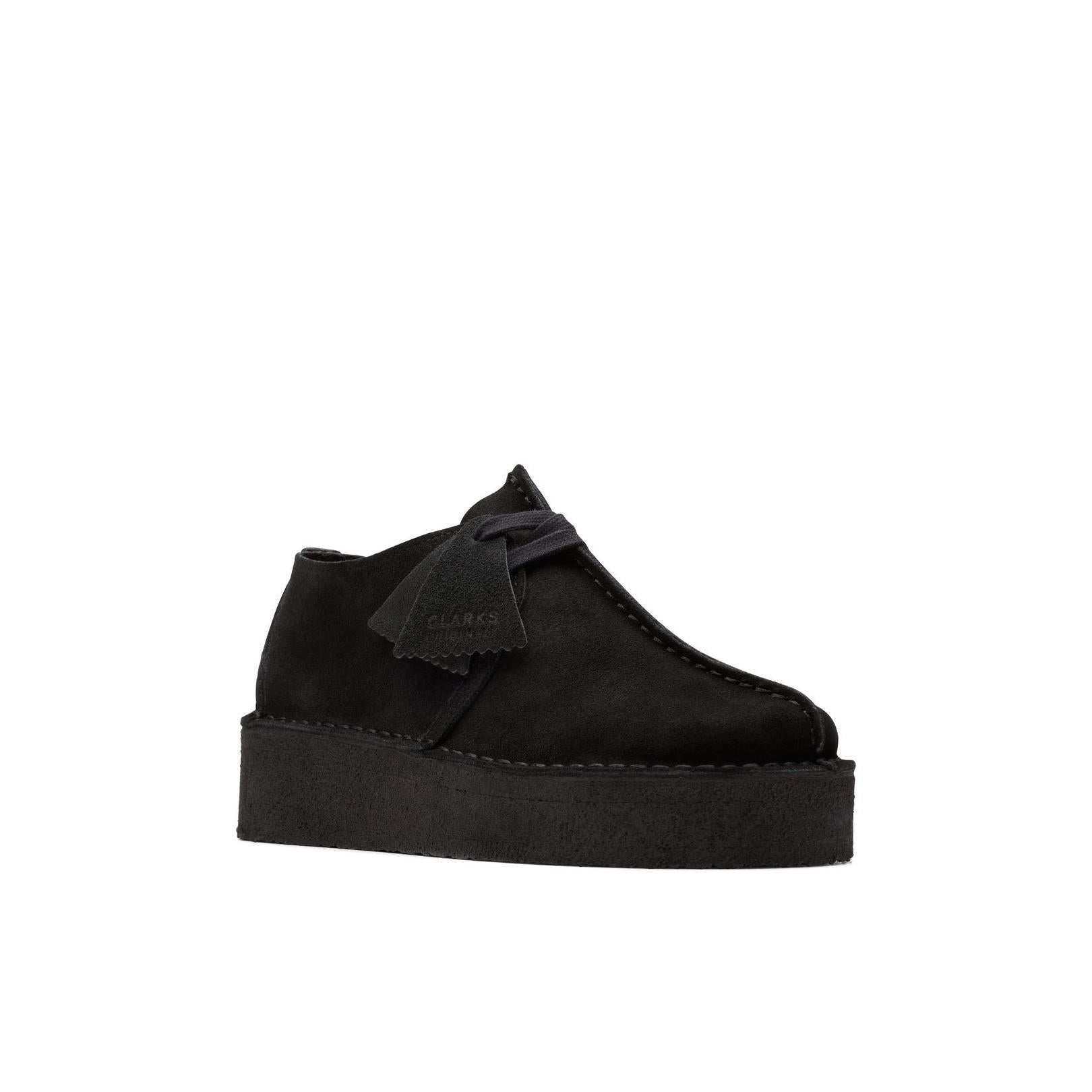 Trek Wedge - Black Suede - Femme