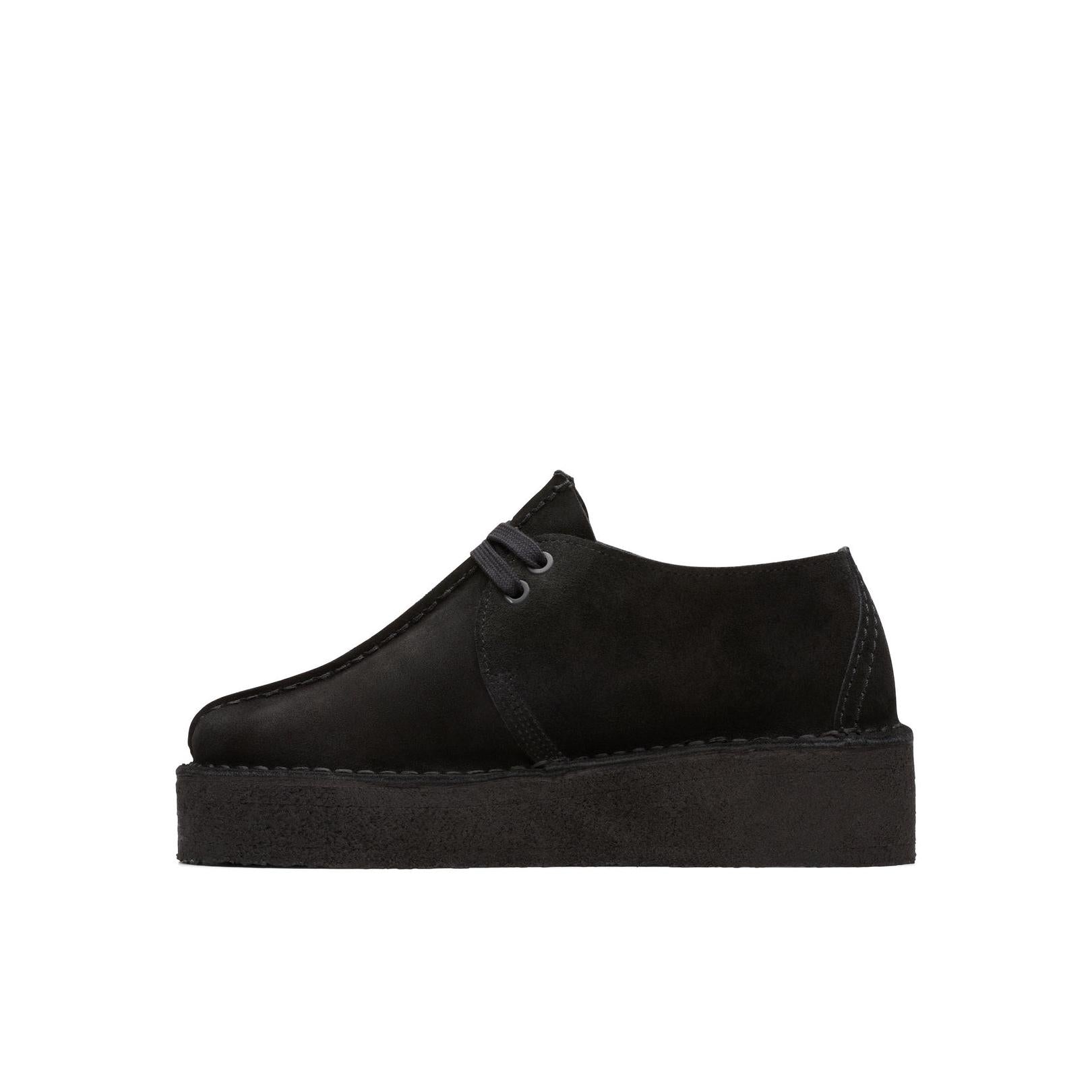 Trek Wedge - Black Suede - Femme