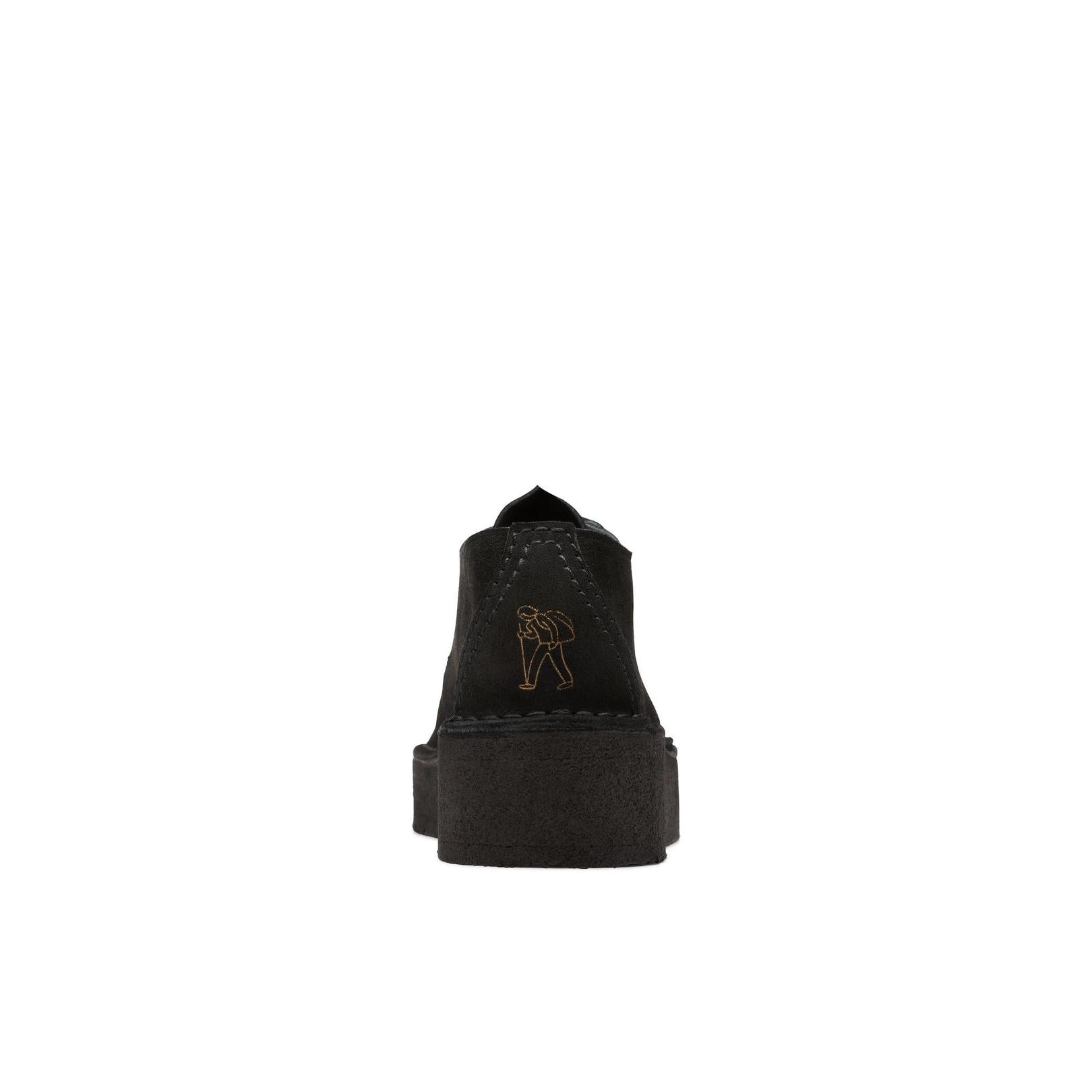 Trek Wedge - Black Suede - Femme