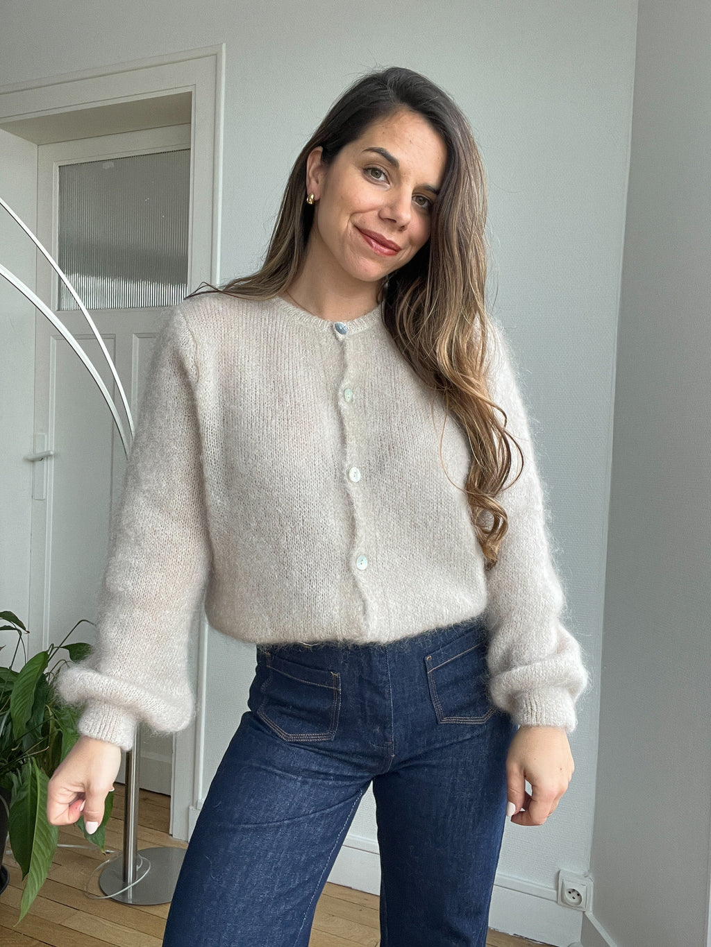 Maille en laine Bianca taupe