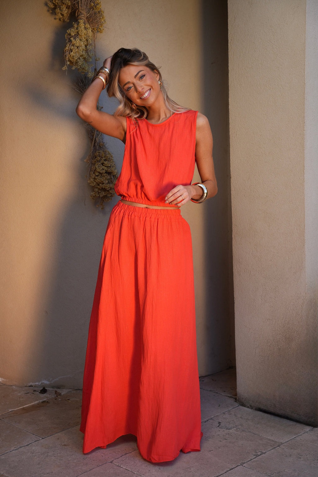 Ensemble Jupe/Top Elize - Corail