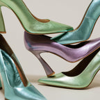 Escarpins Dabate Cuir Metallise - Turquoise