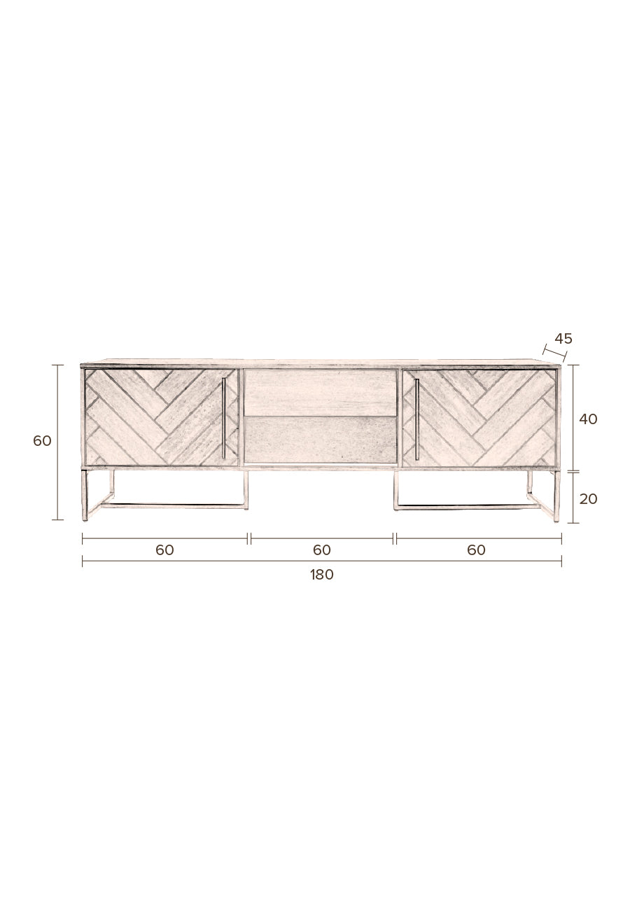 Class Bas - Sideboard - Oak veneer - Oak/Brown